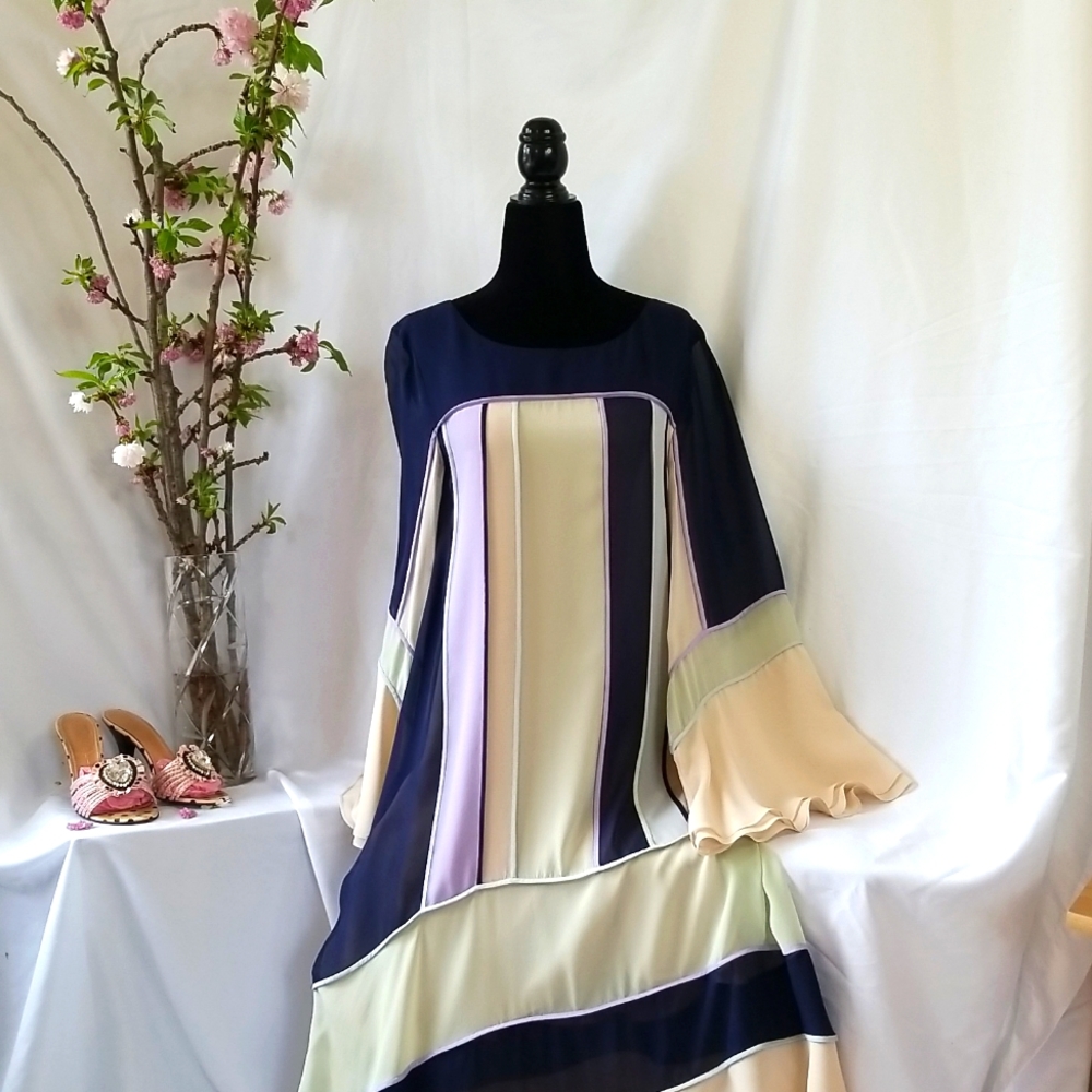 Bcbgmaxazria Runway Nya Silk  Dress